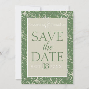 Elegant Floral Save the Date Announcement Postcard