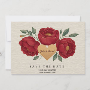 Elegant Floral Save the Date Card