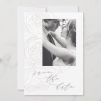 Elegant floral save the date.