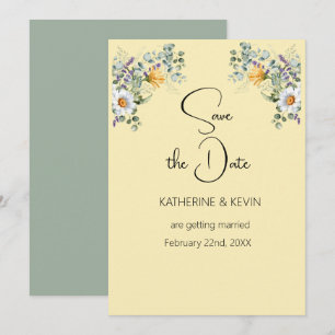 Elegant Floral Save the Date Invitation