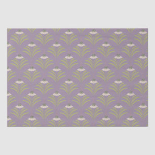 Elegant floral scallop and polka dots tissue paper