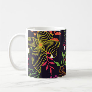 Elegant floral seamless pattern, artistic design. coffee mug