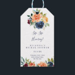 Elegant Floral Sip Sip Hooray Bridal Shower  Gift Tags<br><div class="desc">These elegant floral sip sip hooray bridal shower gift tags are perfect for a modern wedding shower. The design features neatly hand-drawn bouquets of pink,  blush,  yellow,  burgundy,  red,  indigo flowers and green foliage,  inspiring natural beauty.</div>