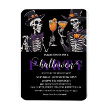 Elegant Floral Skull Adult Halloween Party Invitat