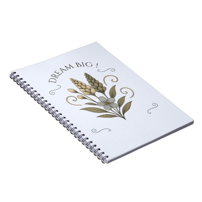 Elegant Floral Spiral Notebook – carnet (Right Side)