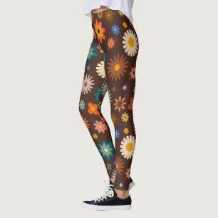 Elegant Floral Spring Watercolor Flowers  Women Leggings