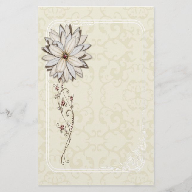 Elegant Floral Stationery (Front)
