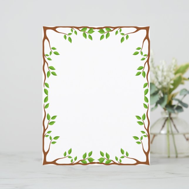 Elegant Floral Stationery Paper (Standing Front)