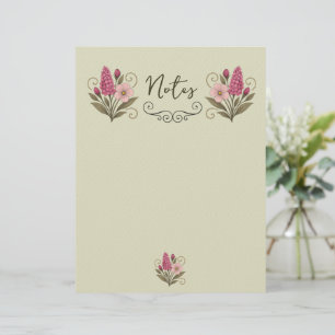 Elegant Floral Stationery Paper for florist Custom Letterhead