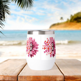 Elegant Floral Stemless Wine Tumbler