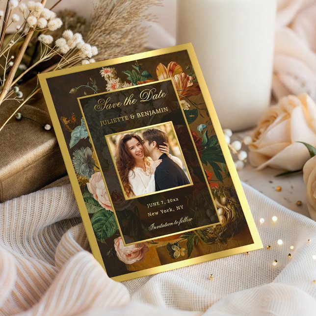 Elegant Floral Still Life Wedding Save the Date (Creator Uploaded)