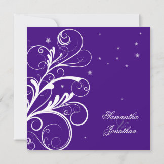 Elegant Floral Swirl Wedding & Party Invitation