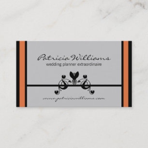Elegant Floral Swirls Business Card