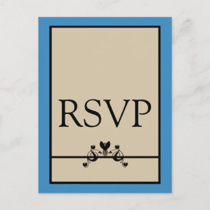Elegant Floral Swirls RSVP Postcard