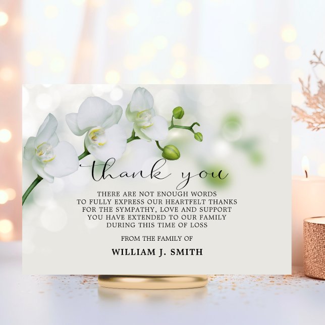 Elegant Floral Sympathy White Orchids THANK YOU (Elegant Floral Sympathy White Orchids THANK YOU)