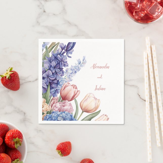 Elegant Floral Table Napkin (Insitu)