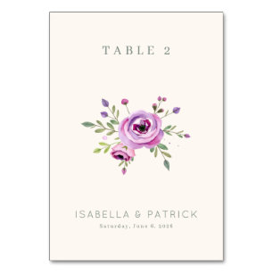 Elegant Floral Table Number