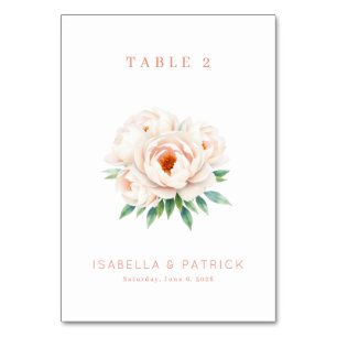 Elegant Floral Table Number