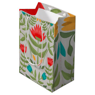 Elegant Floral Tableau Style Medium Gift Bag
