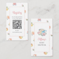 Elegant Floral Tea Party Baby Shower Registry