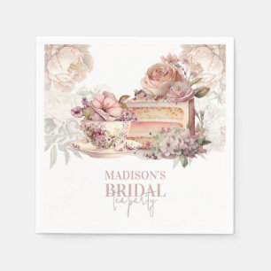Elegant Floral Tea Party Bridal Personalised Napkin