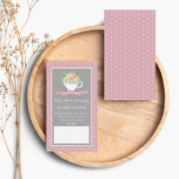 Elegant Floral Teacup Baby Shower Tea Party Diaper