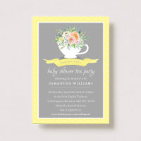 Elegant Floral Teacup Baby Shower Tea Party