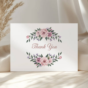 Elegant Floral Thank You Card