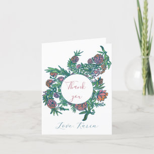 Elegant Floral Thank You Card