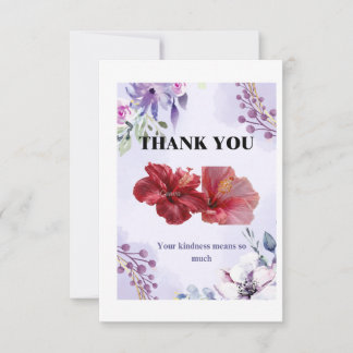 Elegant Floral Thank You Card