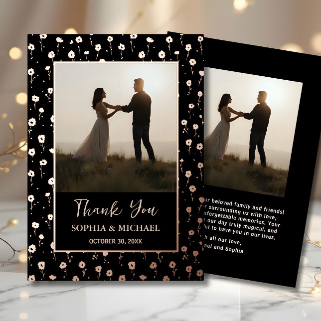 Elegant Floral Thank You Card Editable Template  (Creator Uploaded)