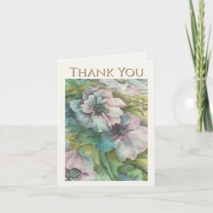 Elegant Floral Thank You Card – Soft Botanical Art