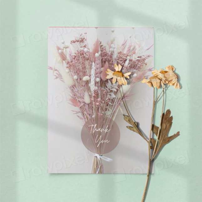 Elegant Floral Thank You Card with Heartfelt Messa (Creator Uploaded)