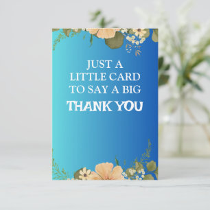 Elegant Floral Thank You Card with Personalised Me