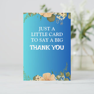 Elegant Floral Thank You Card with Personalised Me