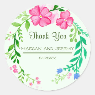 Elegant Floral Thank You Envelope Seal