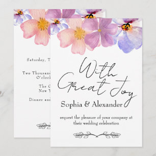 Elegant Floral themed Wedding Invitations