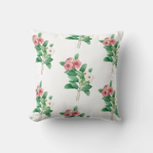 Elegant Floral Throw Pillow