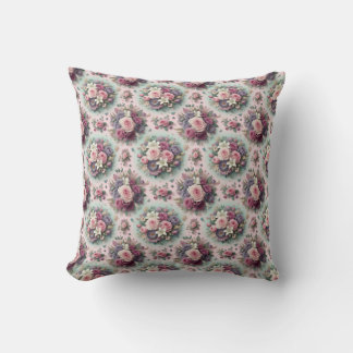 Elegant Floral Throw Pillow