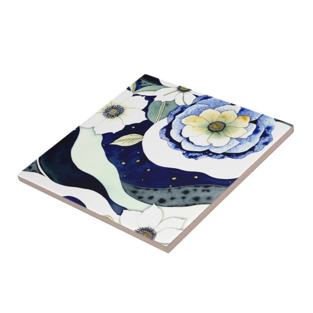 Elegant Floral Tile (Side)