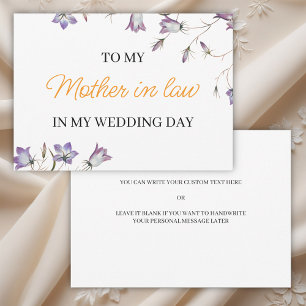Elegant Floral To my mother in law on my Wedding Invitation