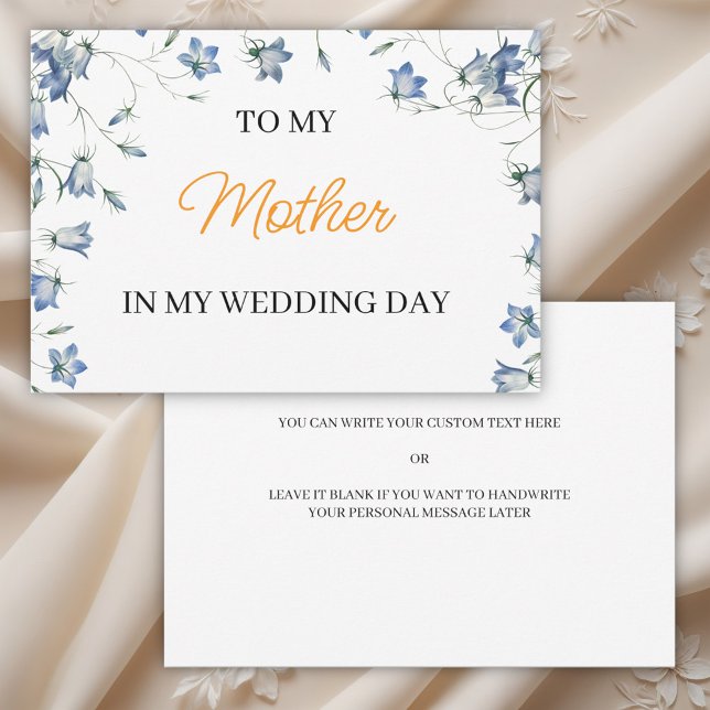 Elegant Floral To my mother on my Wedding Day Invitation (Creator Uploaded)