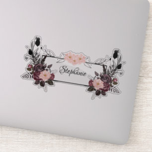 Elegant Floral Transparent Personalised Name