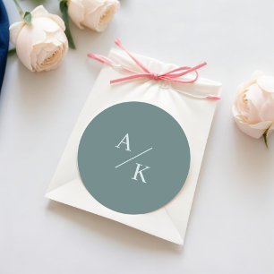 Elegant Floral Turquoise/Teal Classic Round Sticker