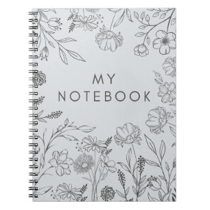 Elegant floral vibes notebook