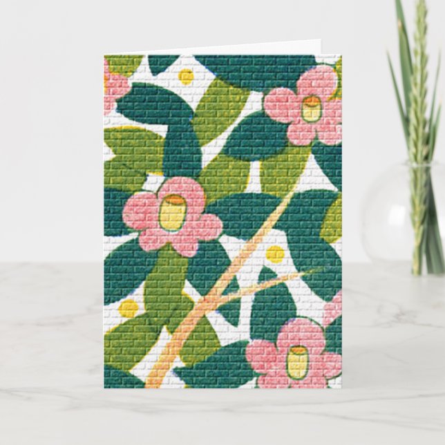 Elegant Floral & Vines Card (Front)