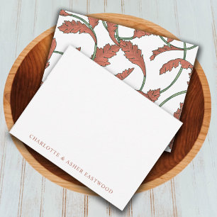 Elegant Floral Vines Couple Newlyweds Wedding Card