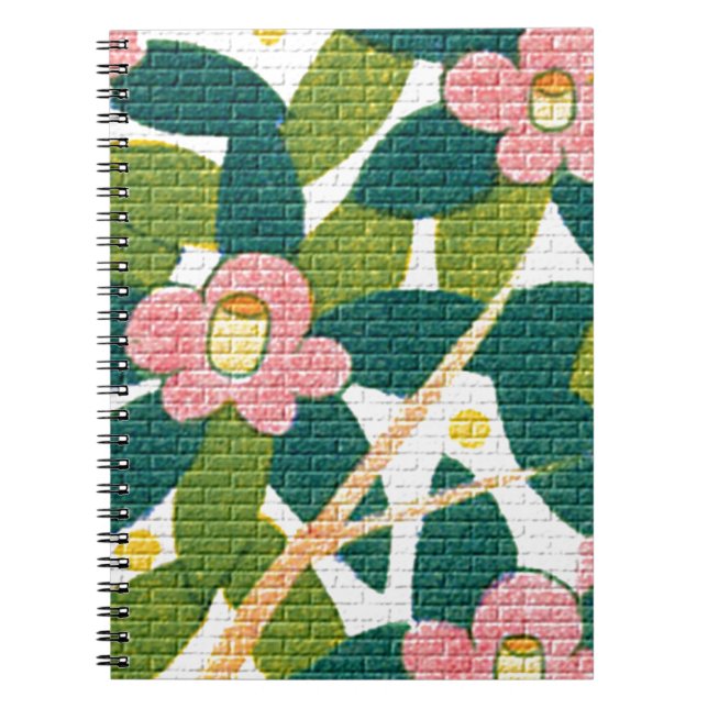 Elegant Floral & Vines Spiral Notebook (Front)