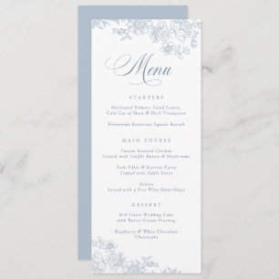 Elegant Floral Vintage Leafy Botanical Menu