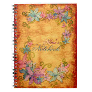 Elegant Floral Vintage Style Notebook